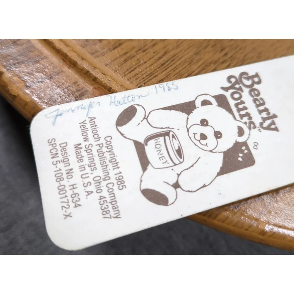 Vtg 1985 ANTIOCH Bearly Yours BOOKMARK 1985 The Best Times are Shared by Friends